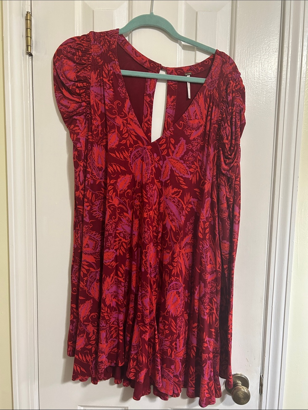 Free People Hello Lover Women’s Red & Pink Floral, Size M